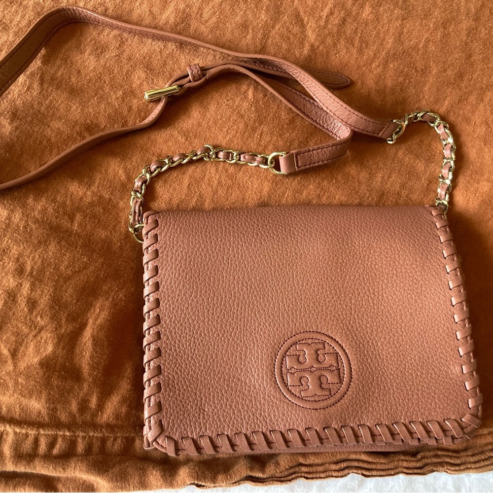 Tory Burch Tan Leather Crossbody Bag